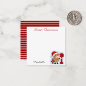 Carte De Correspondance Noël personnalisé avec monogramme Vache mignonne (Devant/Arrière en situation)