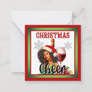 Carte De Correspondance Noël Rétro Pin-Up de Joie