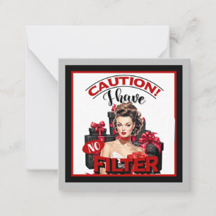 Carte De Correspondance Noël Rétro Sans Filtre Pin-Up