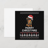 Carte De Correspondance Noël teckel (Devant / Derrière)