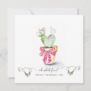 Carte De Correspondance Noël unique Red & Green Cute Cactus