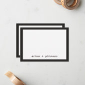 Carte De Correspondance Noir blanc (Devant/Arrière en situation)