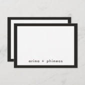 Carte De Correspondance Noir blanc (Devant / Derrière)