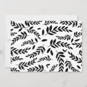 Carte De Correspondance Noir + Blanc Feuillage Pomme rose Enseignant (Dos)