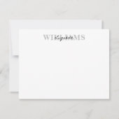 Carte De Correspondance Noir moderne manuscrit Script 2 Nom (Devant)