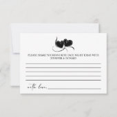Carte De Correspondance Noir Moderne Simple Script Couple Date Nuit (Dos)