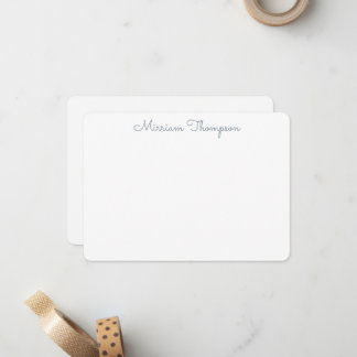 Carte De Correspondance Nom bleu élégant moderne et féminin