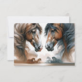 Carte De Correspondance Nom Chevaux de beauté Brown (Devant)