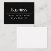 Carte De Correspondance Nom commercial minimal moderne et autres informati (Devant / Derrière)