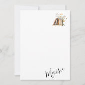 Carte De Correspondance Nom customisé du ver de livre (Devant)