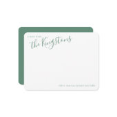 Carte De Correspondance Nom de famille Juniper Script (Devant/Arrière en situation)