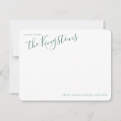 Carte De Correspondance Nom de famille Juniper Script (Devant)