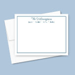 Carte De Correspondance Nom de famille Marine Bleue Bordure Classique Papi<br><div class="desc">Cette conception comporte une mince bordure double avec espace pour un nom de famille et des noms de membres individuels. Cliquez sur le bouton personnaliser si vous souhaitez ajuster les éléments de conception et/ou modifier le texte ! Des variantes de ce design, des couleurs supplémentaires, ainsi que des produits de...</div>
