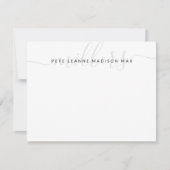 Carte De Correspondance Nom de famille Monogramme (Devant)