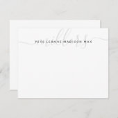 Carte De Correspondance Nom de famille Monogramme (Devant / Derrière)