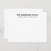 Carte De Correspondance Nom de famille simple moderne (Devant / Derrière)