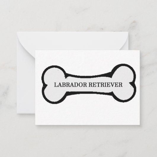 Carte De Correspondance nom de laboratoire sur os (Devant)