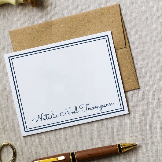 Carte De Correspondance Nom de monogramme professionnel personnalisé Marin