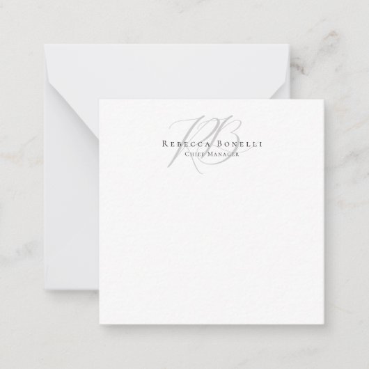 Carte De Correspondance Nom de profil exclusif et unique avec monogramme (Devant)