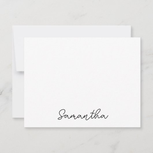 Carte De Correspondance Nom de script chic (Devant)
