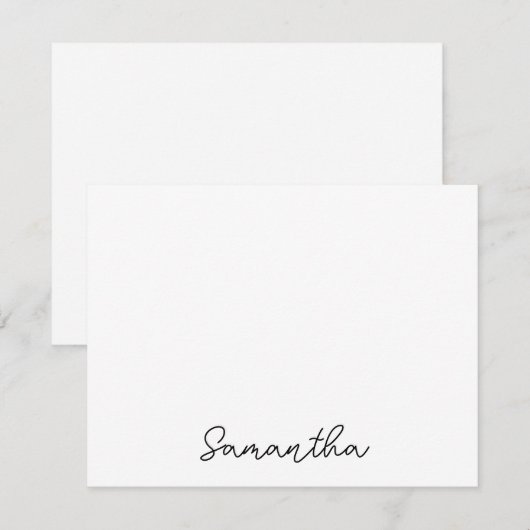 Carte De Correspondance Nom de script chic (Devant / Derrière)
