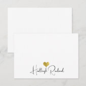 Carte De Correspondance Nom de script manuscrit moderne personnalisé (Devant / Derrière)