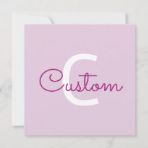 Nom de script & monogramme | Magenta & Violet clai