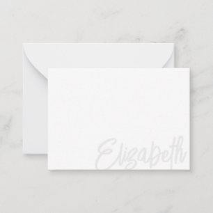 Carte De Correspondance Nom de signature gris clair