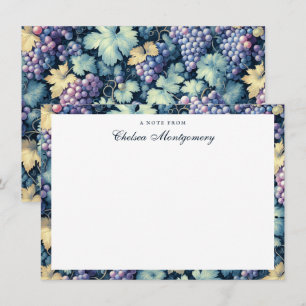 Carte De Correspondance Nom du Motif de raisin personnel