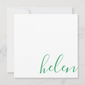 Carte De Correspondance nom du script (Devant)