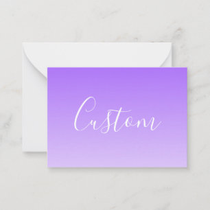 Carte De Correspondance Nom du script curatif et Ombre violet clair modifi