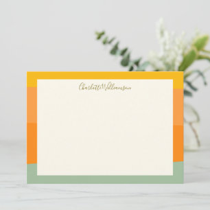 Carte De Correspondance Nom du script de bordure de bloc de couleur Person