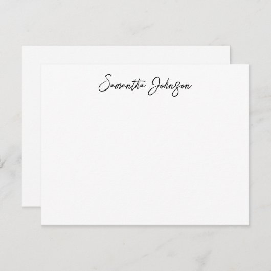 Carte De Correspondance Nom élégant du script de fille (Devant / Derrière)