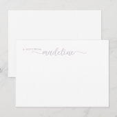 Carte De Correspondance Nom élégant du script Lavender (Devant / Derrière)
