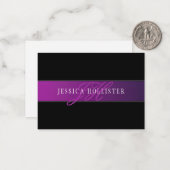 Carte De Correspondance Nom élégant et montant initial/s (Devant/Arrière en situation)