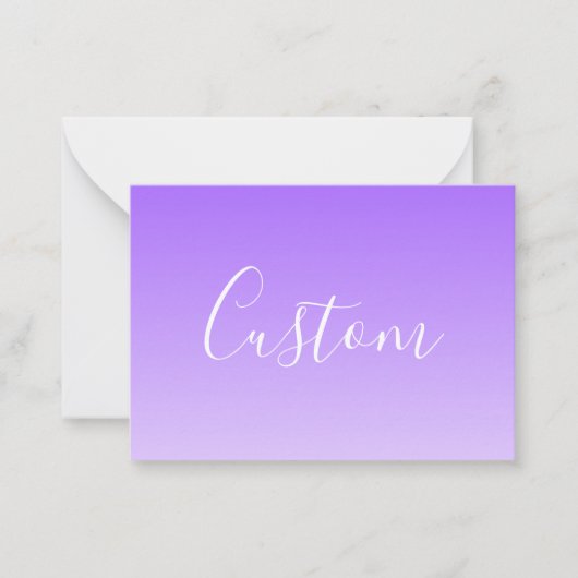 Carte De Correspondance Nom en écriture cursive & ombre violet clair modif (Devant)