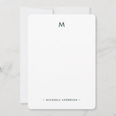 Carte De Correspondance Nom Initial Monogramme Arbres Pin Minimaliste Mode (Devant)