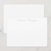 Carte De Correspondance Nom Lavande Élégant Moderne et Féminin (Devant / Derrière)