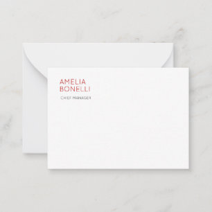 Carte De Correspondance Nom Minimaliste Moderne Professionnel Simple Décon