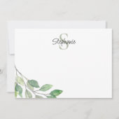 Carte De Correspondance Nom Monogram Green (Devant)