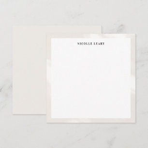 Carte De Correspondance Nom Monogramme Élégant Moderne Dégradé Beige Pouss