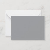 Carte De Correspondance Nom & Monogramme | Gris foncé (Dos)