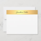Carte De Correspondance Nom monogramme manuscrit Faux Gold Modern (Dos)