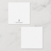 Carte De Correspondance Nom Monogramme Moderne Professionnel Simple Minima (Devant / Derrière)