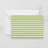 Carte De Correspondance Nom personnalisé bandes vert et blanc (Dos)