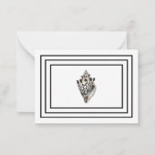 Carte De Correspondance Nom personnalisé classique Coquille image plat (Dos)