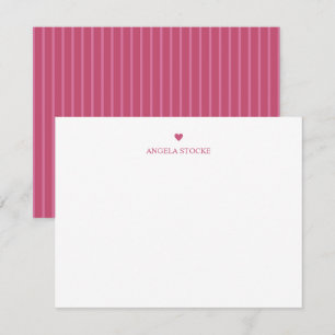 Carte De Correspondance Nom personnalisé Cœur rose