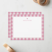 Carte De Correspondance Nom personnalisé Cœur rose (Devant/Arrière en situation)