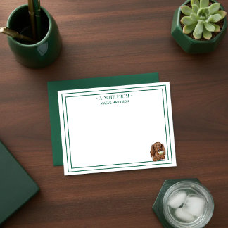 Carte De Correspondance Nom personnalisé Dachshund Martini plat dessin à l