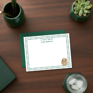 Carte De Correspondance Nom personnalisé Dachshund Martini plat dessiné à 